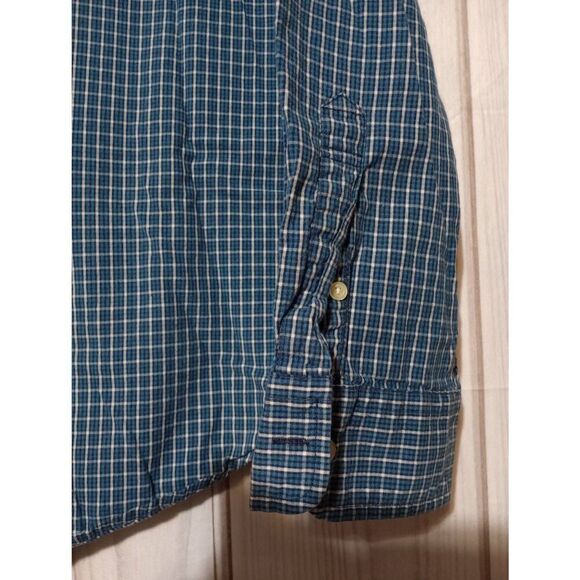American Eagle Shirt Men's Extra Large Blue Button Front Long Sleeve Front Pocke - Picture 6 of 10